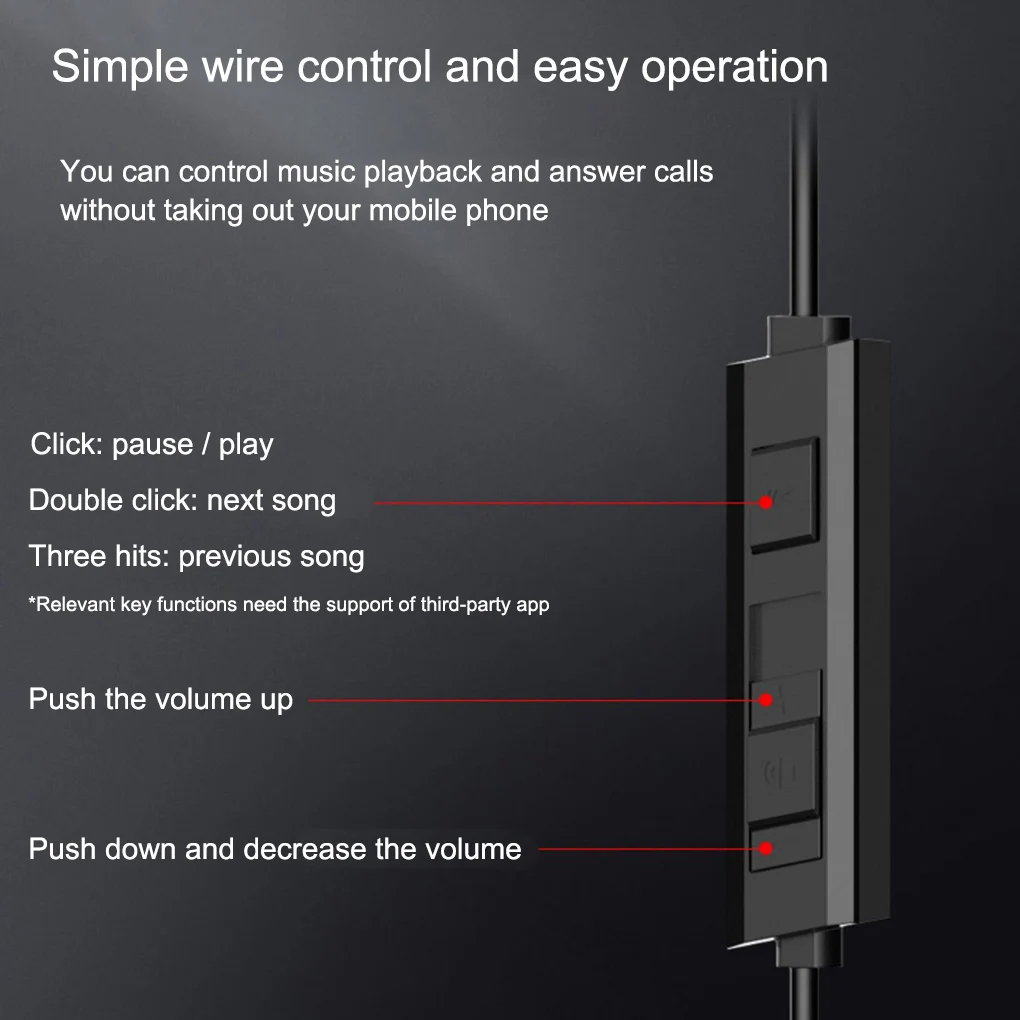 

3.5mm Wired Earphone Microphone with Ear Hook Headphone Noise Reduction Removable Mic Online Chatting Sports Headset