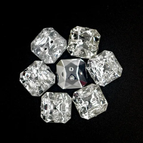 Пуговицы Colorful SHINE. DREAM акриловые квадратные 11 мм 50 шт