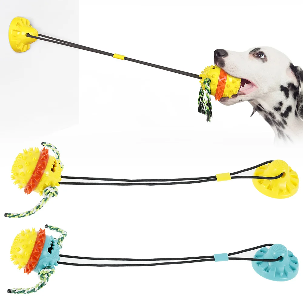 

Dog aggressively chewing dog toy nteractive Dog Ball Toy Squeaky tug-of-war dog toy Puppy Chewing Teeth Cleaning