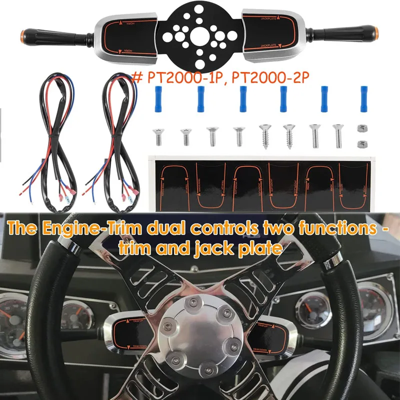 Boat Tools Bezel Control Switch, Blinker Trim Control System Dual Function - Fit for Seastar Hydraulic, Cable and Tilt Steering
