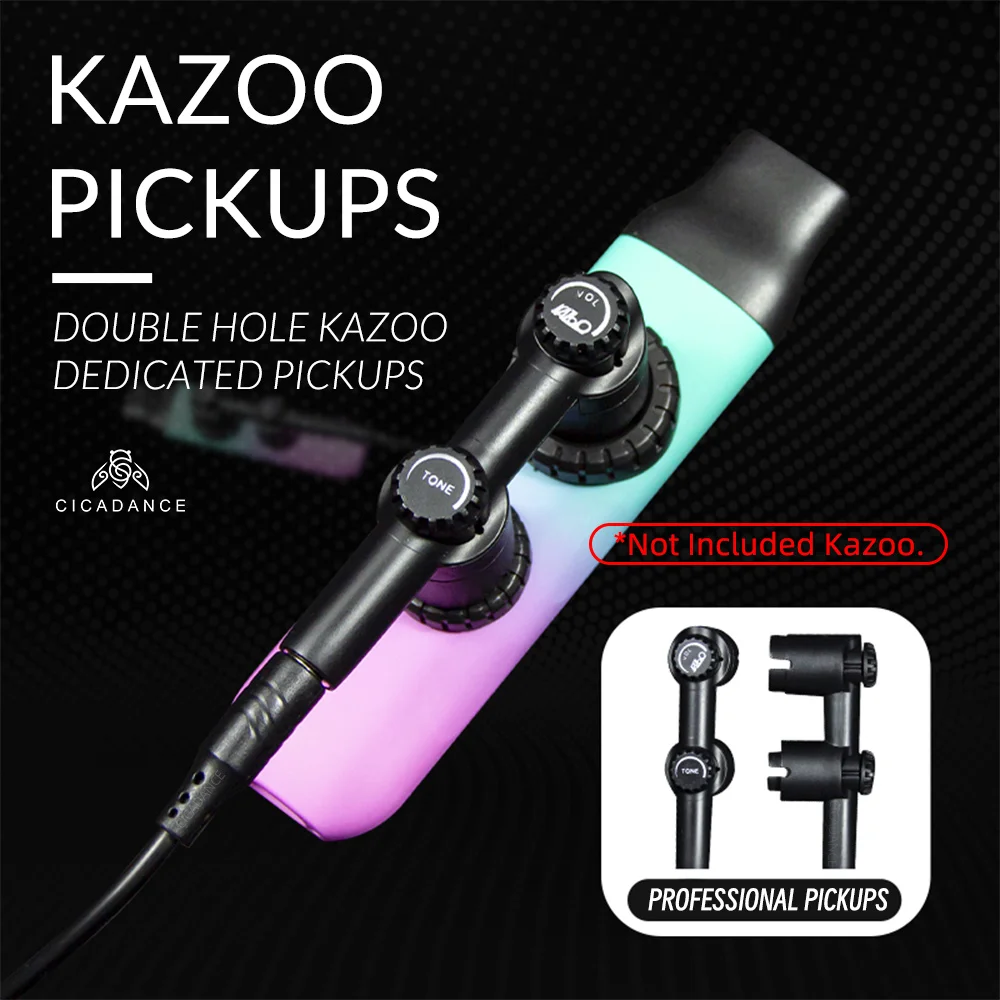 

Пикап CICADANCE Kazoo с двойным отверстием, подключение Kazoo, аксессуары для профессиональной музыки, инструменты