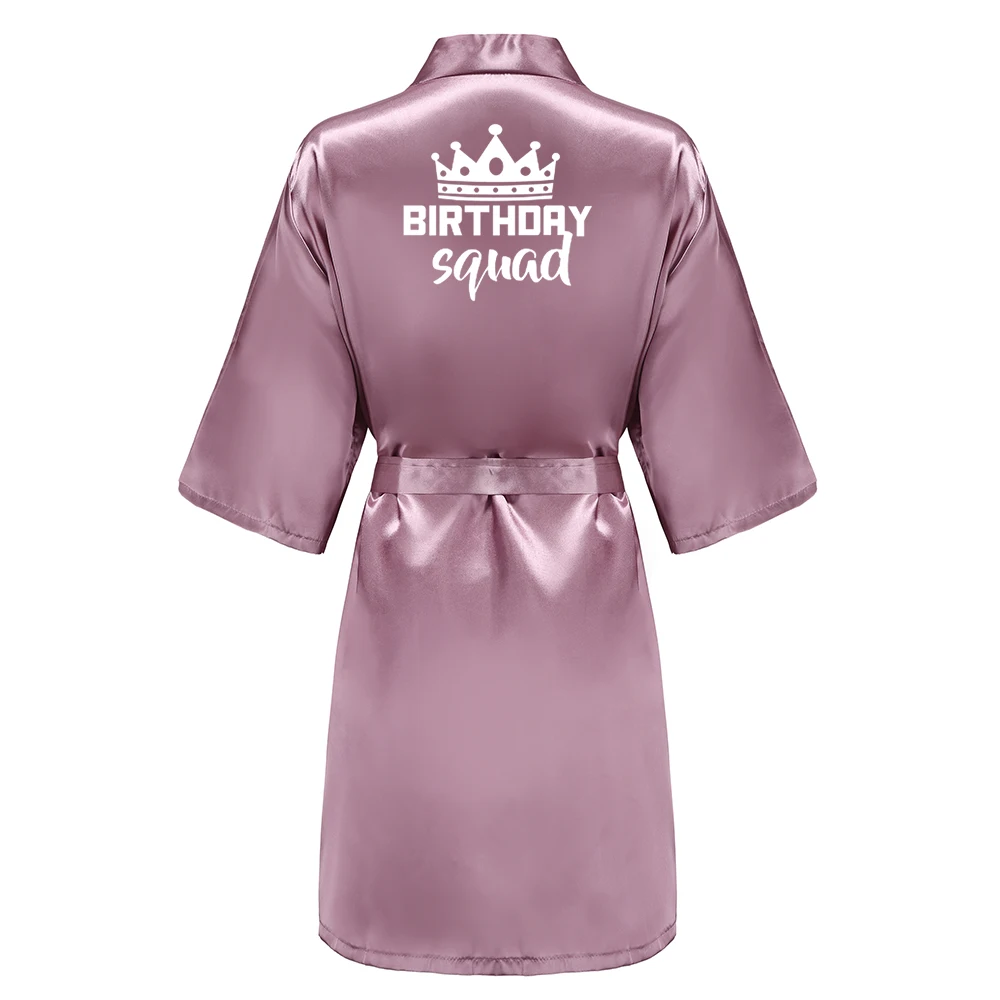 Атласная пижама-кимоно для вечеринки в честь Дня Рождения