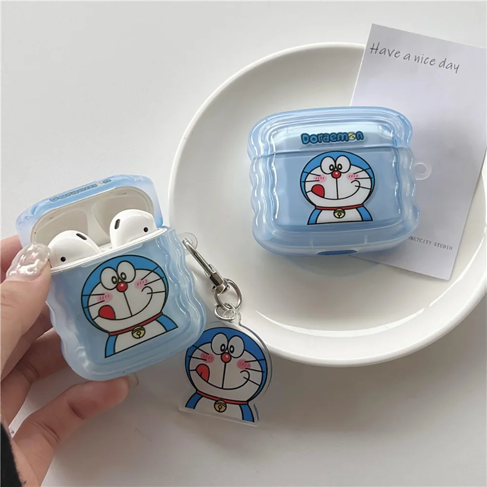 

New Cute Cartoon Doraemon with Pendant for Apple AirPods 1 2 3 Case AirPods Pro 2 Case IPhone Earphone Accessories Air Pod Cover