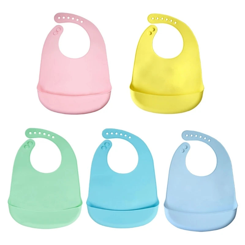 

Waterproof Bib Portable Silicone Bib for Babies Boy Girl Feeding Bib Food Pocket