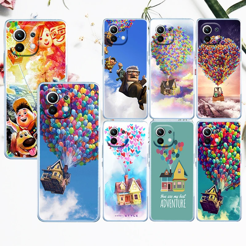 

Disney Up Cartoon Cute Phone Case For Xiaomi Mi 12T 12S 12X 12 11 11T 11i 10T 10 9 Pro Lite Ultra 5G TPU Transparent Cover
