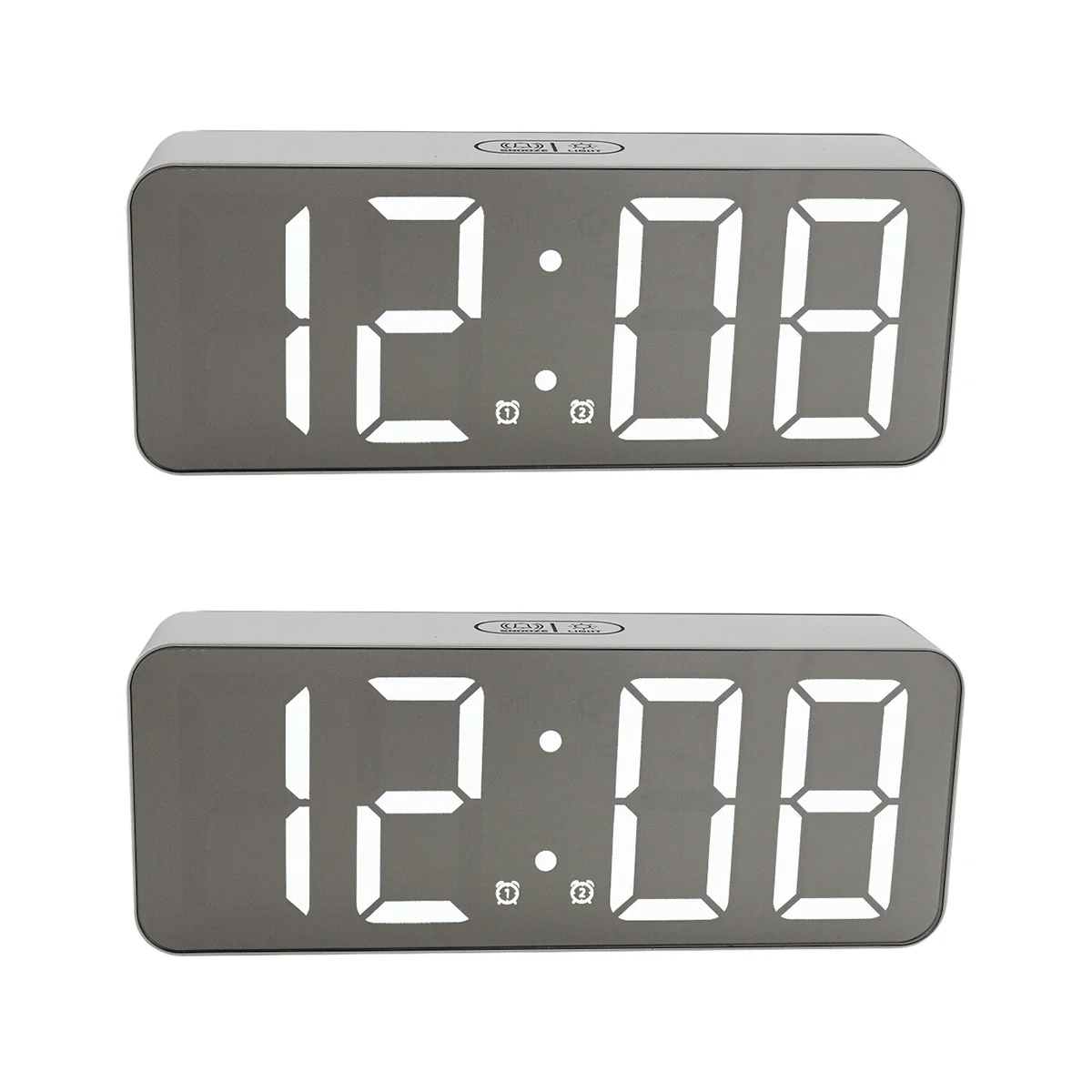 

Clock Led Digital Alarm Bedroom Deskclocks Table Calendar Wall Mirror Decormini Bedrooms Night Electronic Usb Display Large