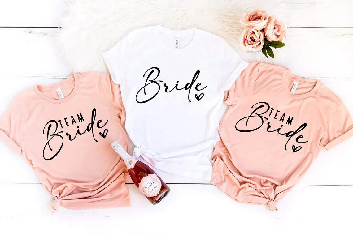 Командные футболки для невесты искусственные рубашки девичвечерние помолвка