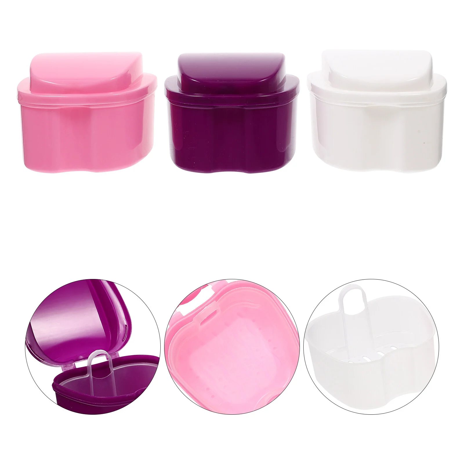 

Chemicals Plastic Retainer Case Denture Storage Teeth Braces Holder Drain Shelf