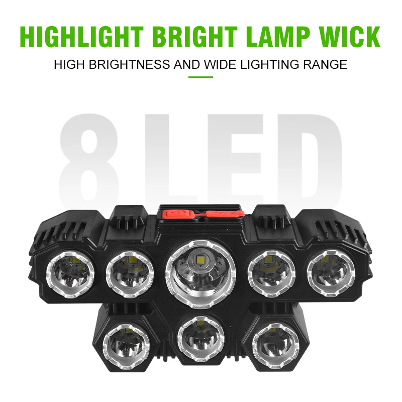 Фары светодиодный перезаряжаемые яркие 5/6/7/8 светодиодов |