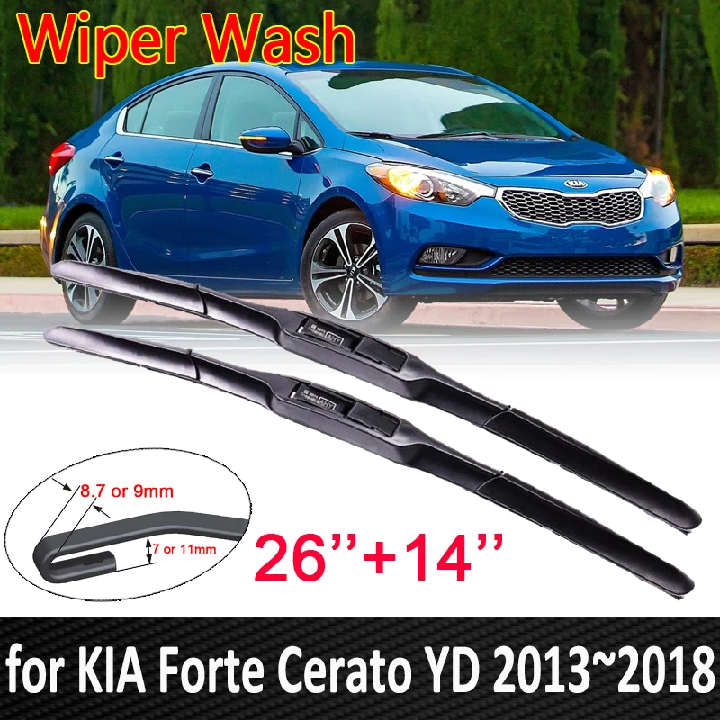 

Car Wiper for KIA Forte Cerato YD 2013~2018 K3 2014 2015 2016 2017 Front Windscreen Windshield Wipers Blades Car Accessories