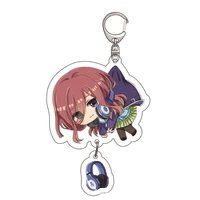 the quintessential quintuplets anime keychians for car acrylic cartoon character key chain bag pendants friends gift trinkets