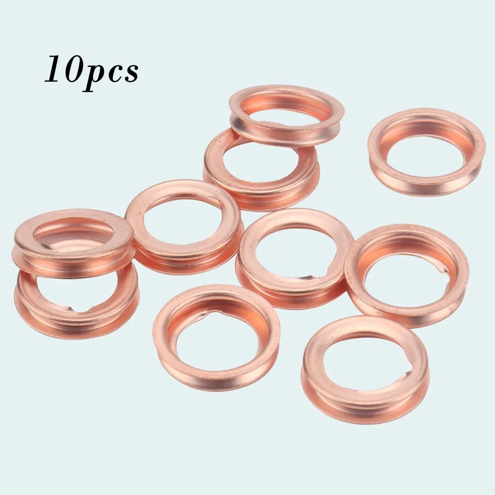 

10x Metal Oil Drain Plug Crush Washer Gasket Car Interior High Quality Oil Drain Plug Gasket 11026-01M02 For Nissan For Infiniti