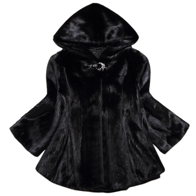 New Arrival Woman Coat Coats Fur Mink Fur Thick Winter High Street Other Slim Real Fur Women enlarge