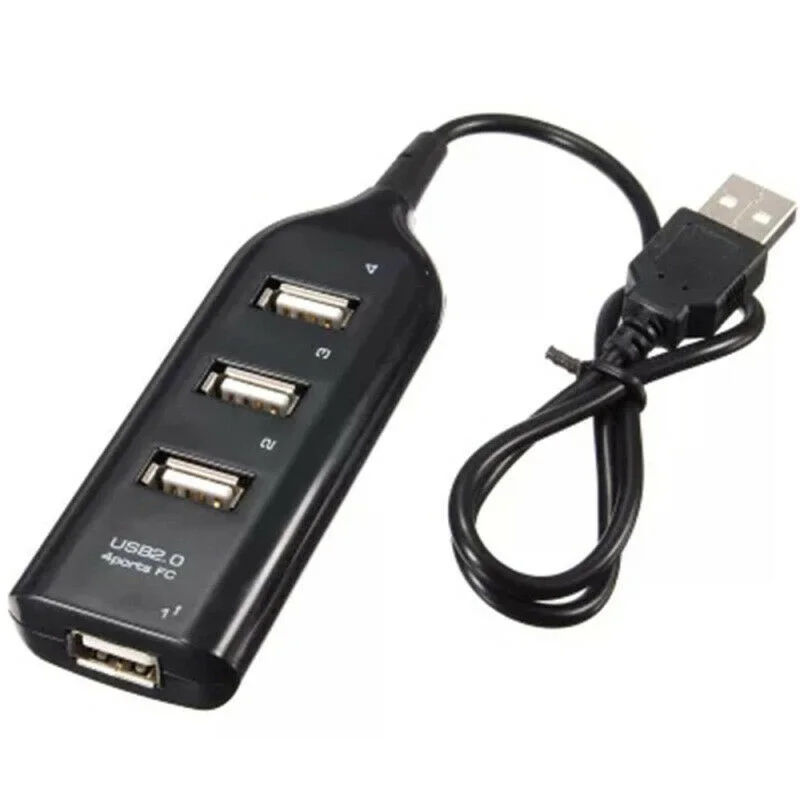 

4 Port USB Hub Extension Splitter white for Desktop Laptop TV Charger 3D glass