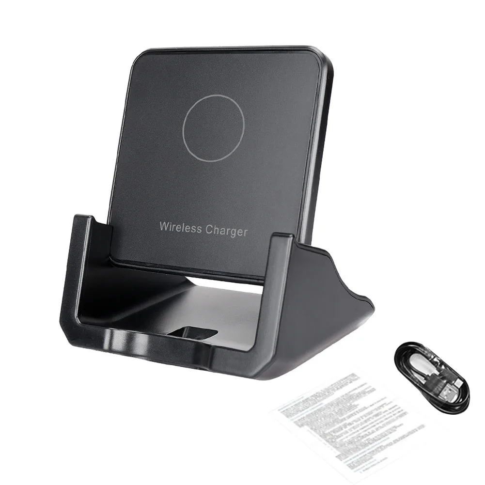 

Home 15W Station Fast Charging Gift Dock Office Wireless Charger Stand With Phone Holder Table Top For IPhone 12 11 Pro X