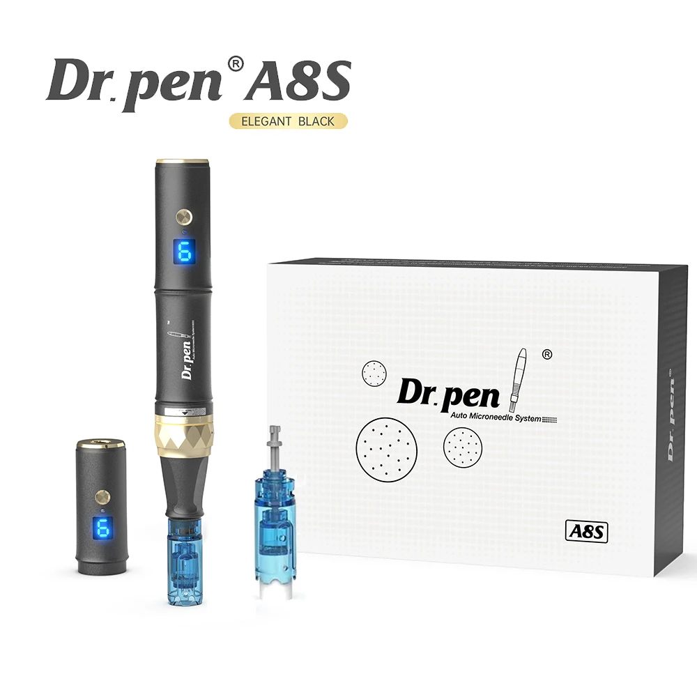 Dr.pen A8S Ekai Original Microneedling Pen With 2pcs Needle Cartridges Skin Care Wireless Anti Back Flow Dermapen Beauty Machine
