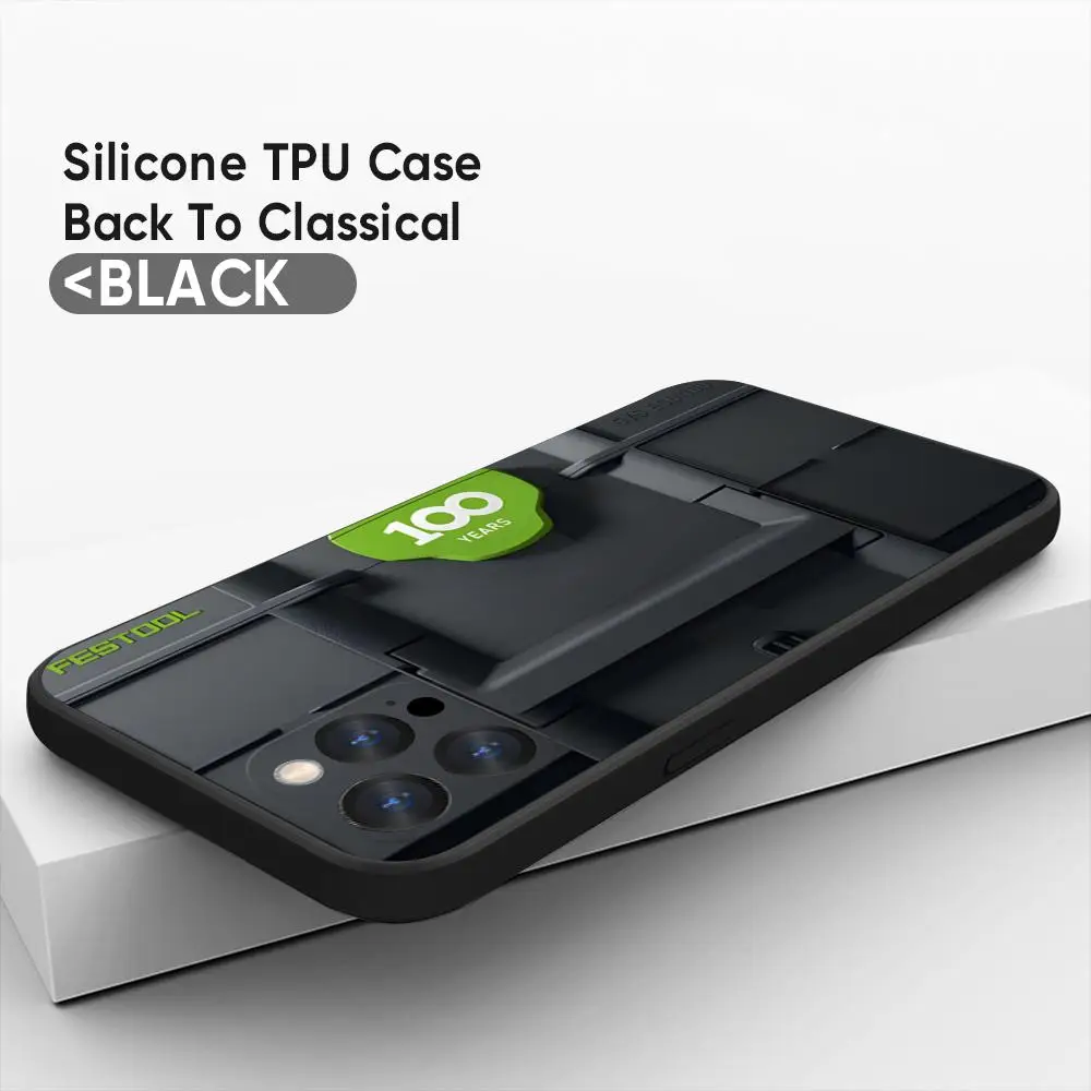 Крутой ящик для инструментов Festool MINISO Чехол телефона Черный TGU Iphone 16 Pro Max 15 14 13 Mini 11