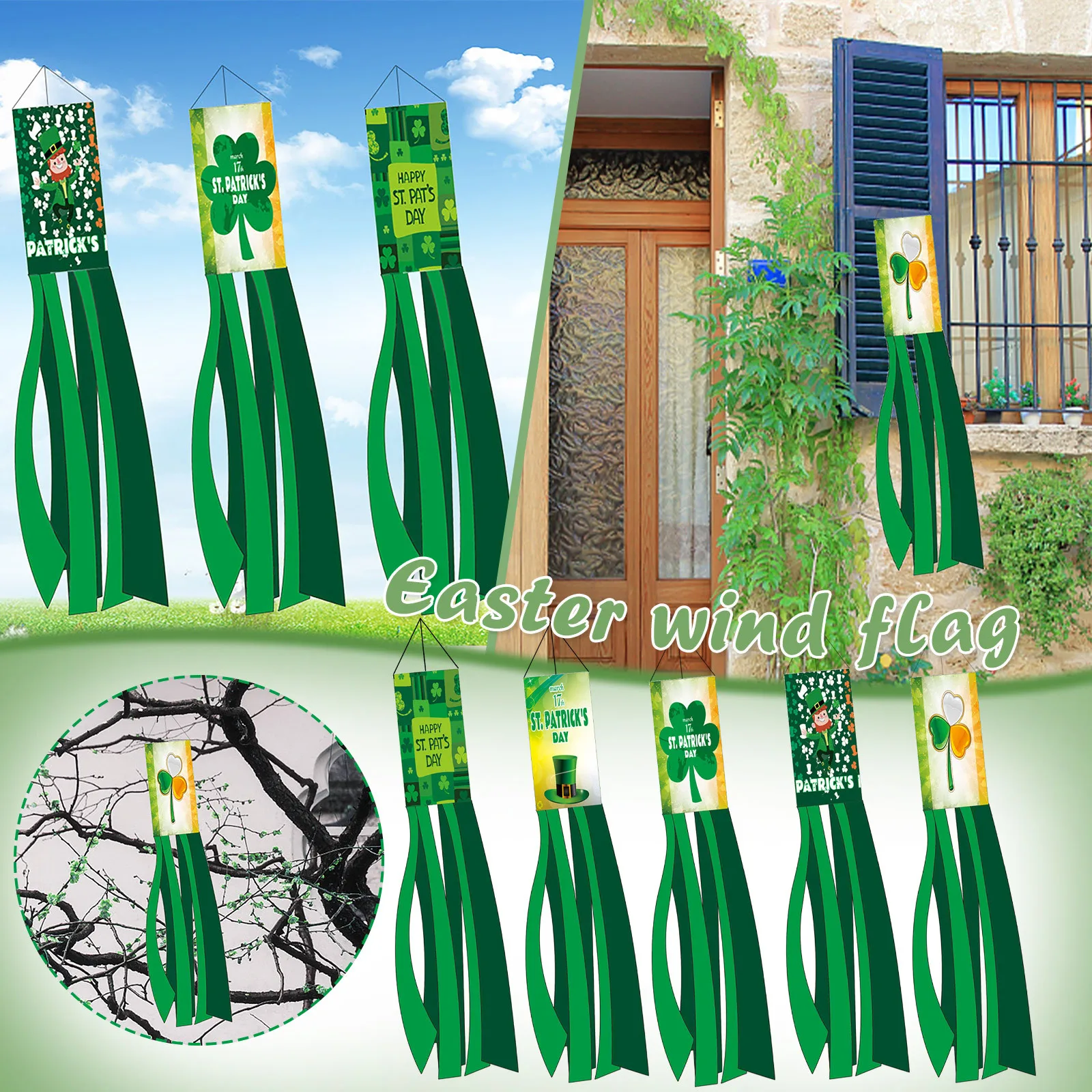 Ветрозащитное покрытие из полиэстера ко Дню Св. Патрика садовые праздвечерние