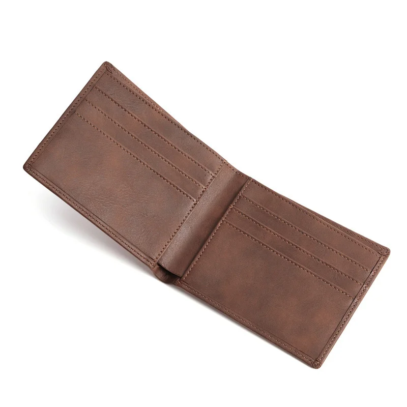 

Mens Wallet Engraving Engraved Words Purse PU Leather Card Holder For Men Boy Birthdays Christmas Anniversary Gift