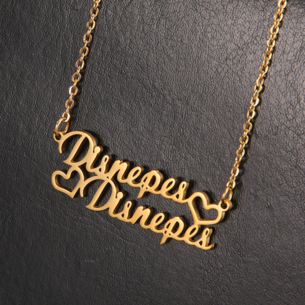 Lemegeton Ожерелья дружбы с именем пары для женщин и мужчин индивидуальная Шейная