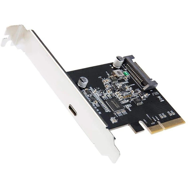 

Плата расширения IOCREST USB 3,2 PCI Express, PCI-E 4X к USB3.2 Gen2 X2 Type-C, 20 Гбит/с, SATA, Asmedia ASM3242