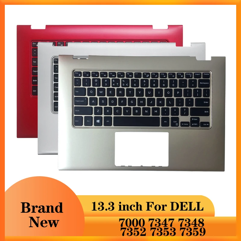 

Новый серебристый, красный, золотой ноутбук для Dell inspiron 13 7000 7347 7348 7359, чехол для ноутбука, подставка для рук, верхний чехол с клавиатурой с подсветкой