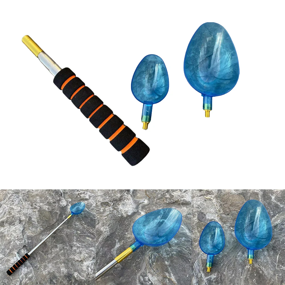 

Fishing Bait Throwing Spoons Nesting Device Retractable Can Head Fish Bait Casting Scoop Long Throw Fixed Point Fishing Gear