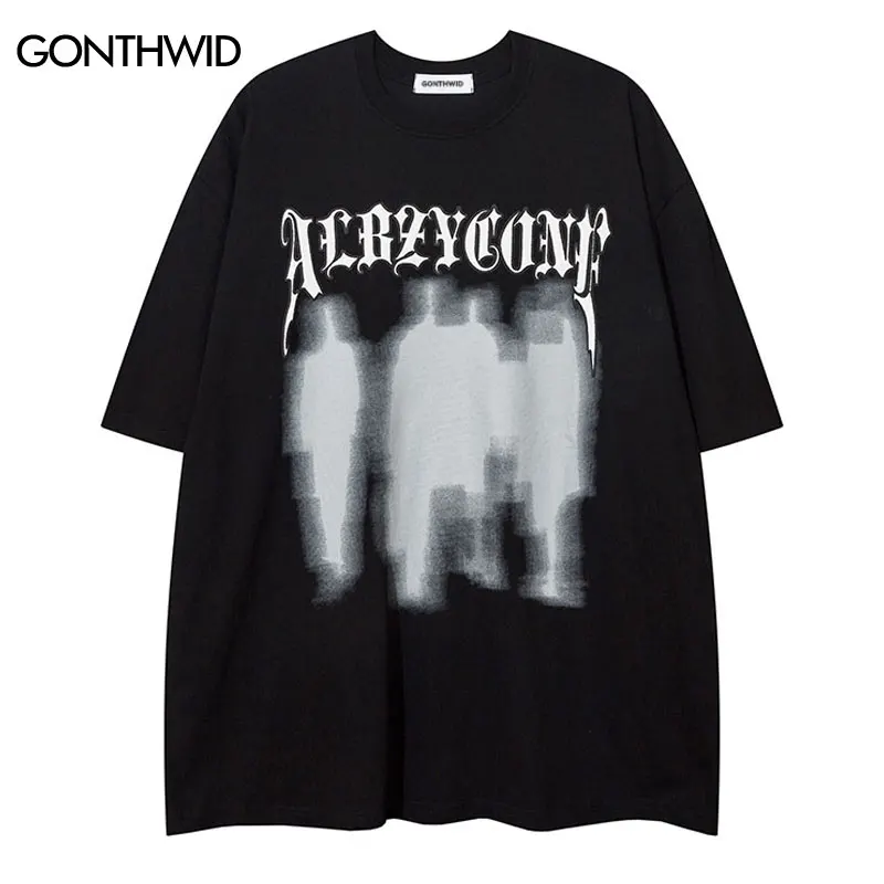 

Футболка в стиле хип-хоп с принтом «Тень»