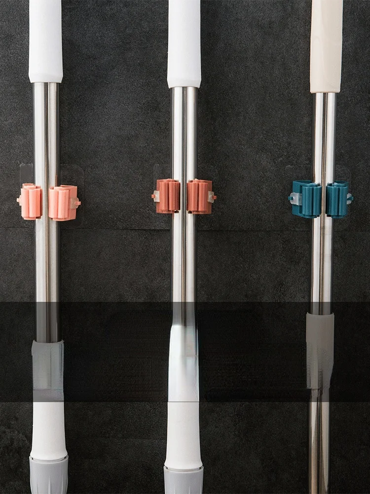 

Стеллаж для швабры без гвоздей дома, стеллаж для швабры в ванной комнате, стеллаж для ванной комнаты, настенный крючок без следов зажим для ш...