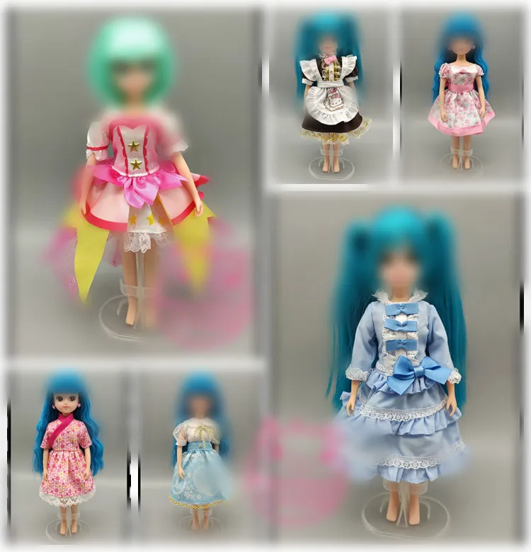 

1/6 Fashion Cute Outfit Tops Vest Trousers Skirt Dress Casual Daily Clothes Accessories for licca Doll Girl Toy
