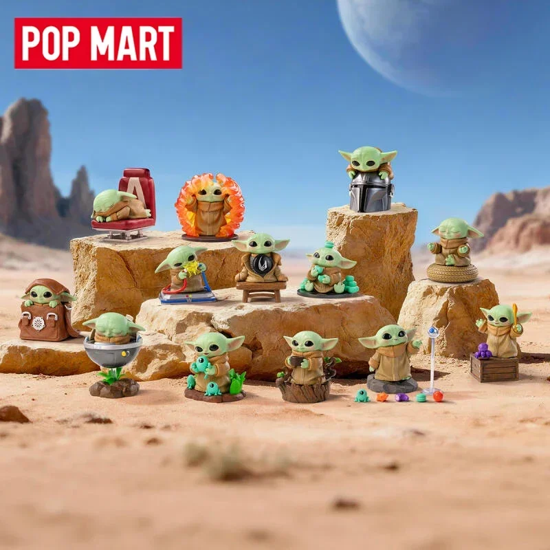 Фото POP MART Star Wars Grogu Tiny But Mighty Series: Оригинальная коллекционная фигурка-сюрприз в слепой коробке, милая аниме-фигурка, украшение, подарок №2