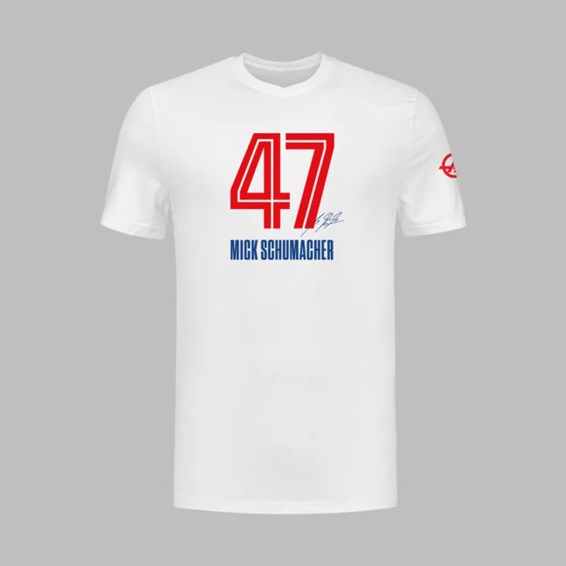 

F1 Shirt Haas Team Mick Schumacher Driver Uniform Formula One Short Sleeve 2022 Summer New T-shirt Fan Clothing Oversized Tee