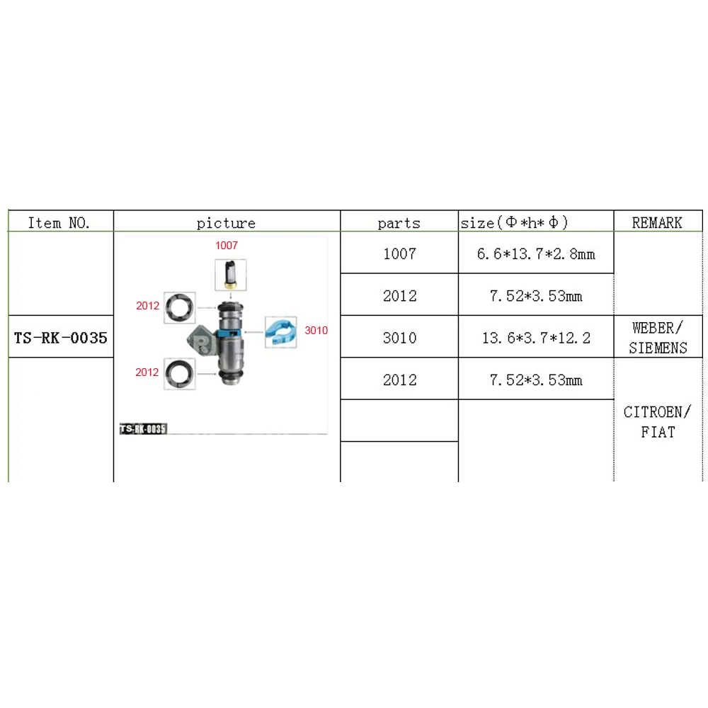 

Fuel Injection kitFor Parts# IWP001 IWP002 IWP024 IWP025 IWP041 IWP042 IWP044 IWP127 IWP143 For Renault Clio A0035