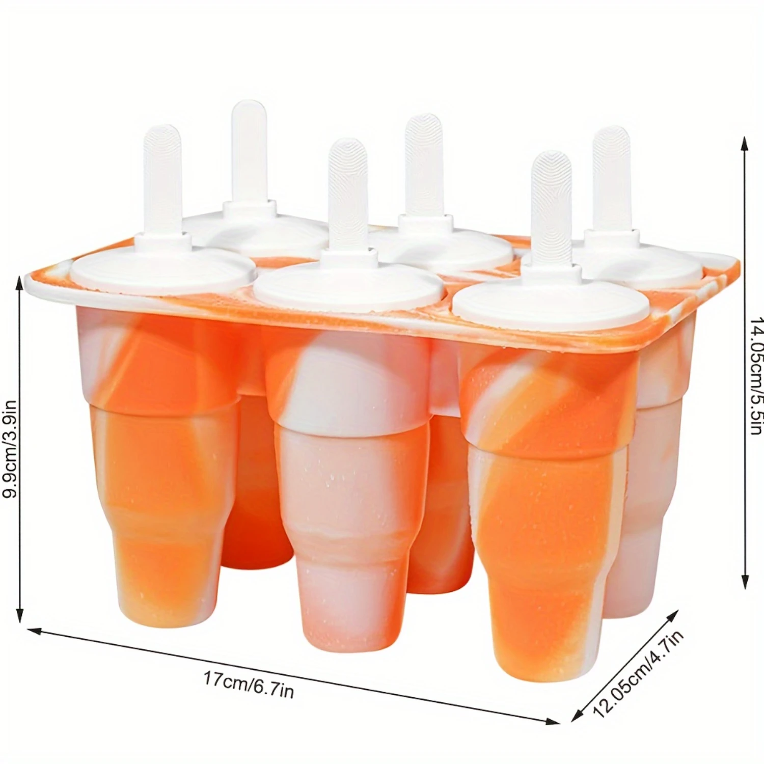 Силиконовые формы для льда с 6 полостями и капельницами складные мороженого не