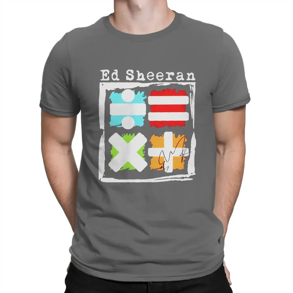 E-Ed Sheeran Singer Crewneck с коротким рукавом футболка из 100% хлопка Музыкальная мужская Ed