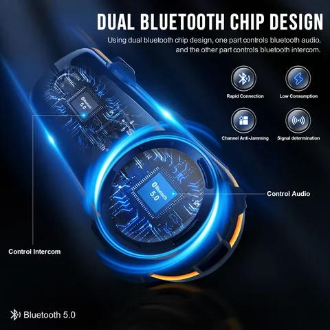 FODSPORTS FX8 PRO 10riders мотоциклетный шлем Bluetooth наушники водонепроницаемый шлем высокого качества звука Bluetooth рация202