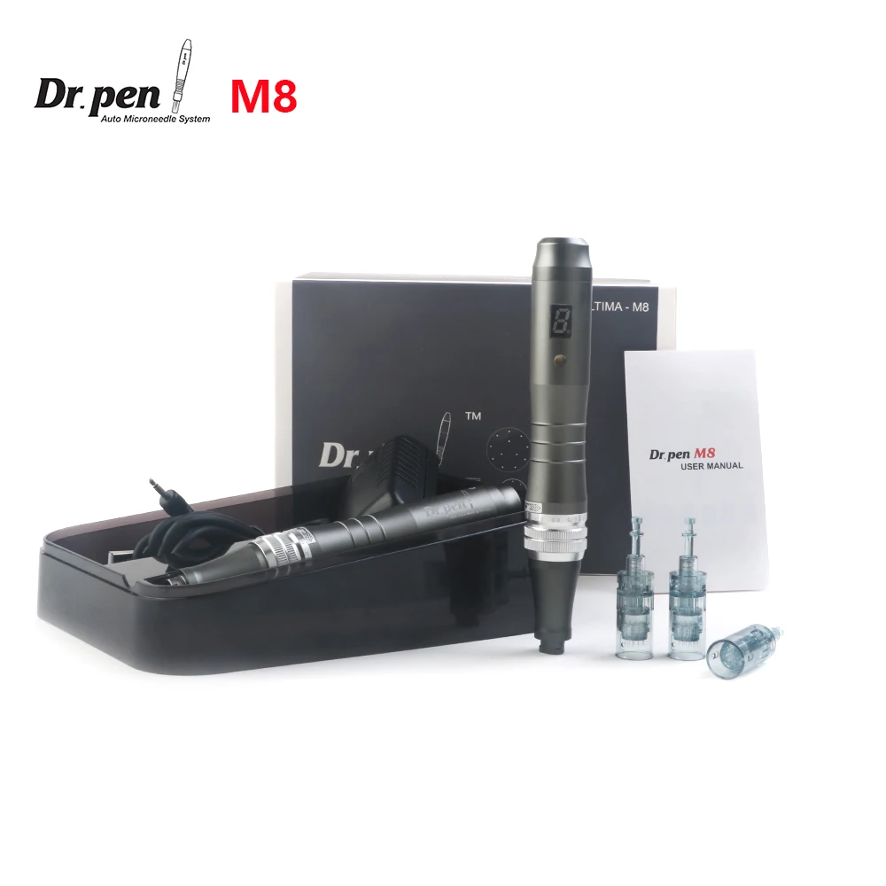 2021 Hot Sale Micro Needling Pen Wireless 6 Digital Speed Dr.Pen M8-W Needle Cartridge For Micr Needle Therapy Facial Skin Care