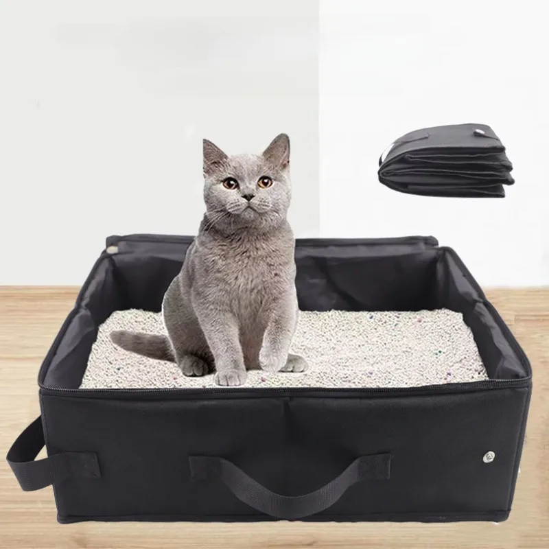 Portable Folding Travel Pet Litter Box Dog Toilet Tray Folding Cat Litter Potty Waterproof