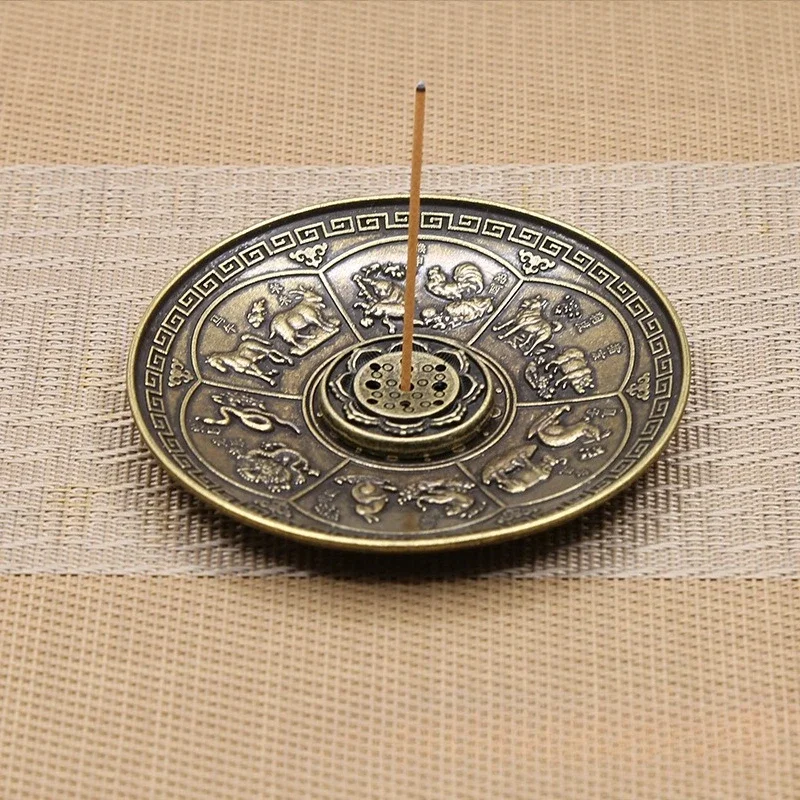 Бронзовая курильница с драконом и фениксом