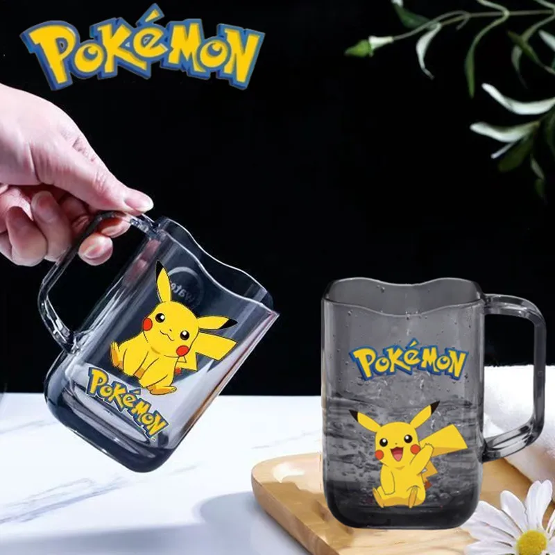 Аниме Pokemon Kawaii Pikachu чашки для чистки детская прозрачная смоляная чашка полоскания