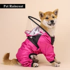 Новый водонепроницаемый дождевик для домашних животных комбинезон Светоотражающая прозрачная шляпа из ПУ многоразмерная водонепроницаемая куртка для домашних животных всех размеров s