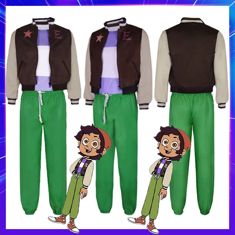 Аниме Дом Совы Cos Luz Noceda Косплей Костюм Футболка Куртка Пальто Шляпа Брюки Унисекс