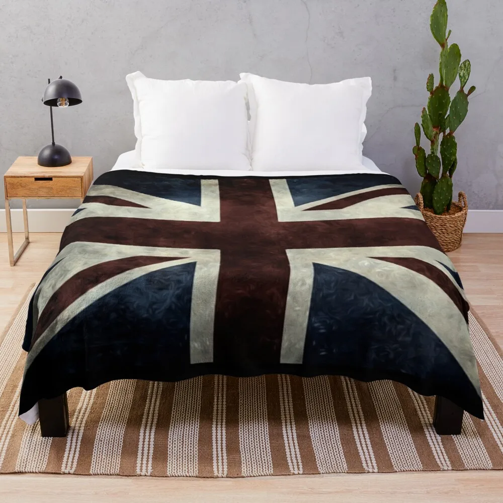 

A grunge looking distressed Union Jack uk version Throw Blanket fur throw blanket throw blanket fur