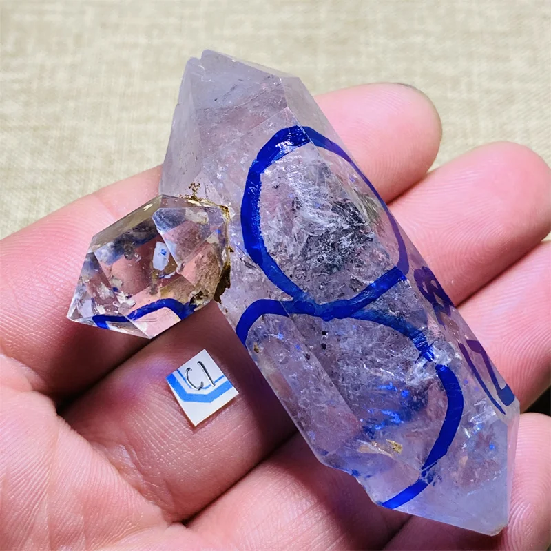

Precious Natural Black Crystal Herkimer Diamond Ore Specimen Energy Healing Holiday Gift