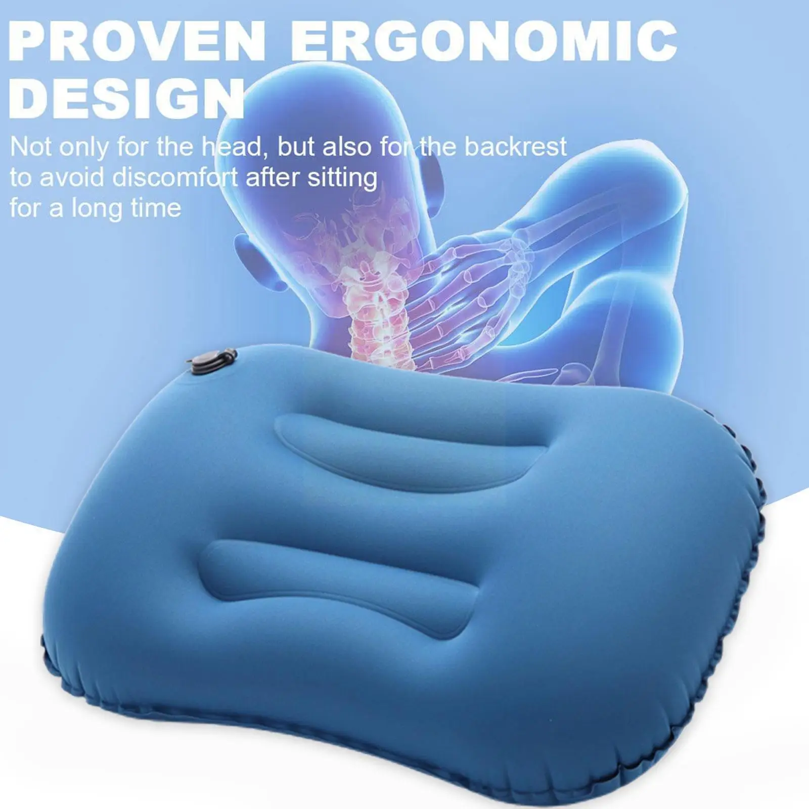 

Портативные сверхлегкие надувные подушки из ПВХ, подушка для поддержки шеи, Пляжная подушка для автомобиля, подушки для кемпинга и сна Q6M6