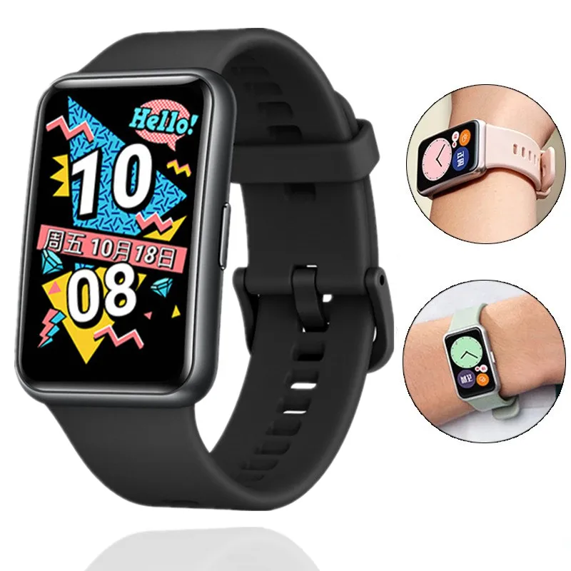 

Sport Silicone Band for Huawei Watch Fit Bracelet Classic Solid Color Strap for Huawei Watch Fit Replacement Accessories