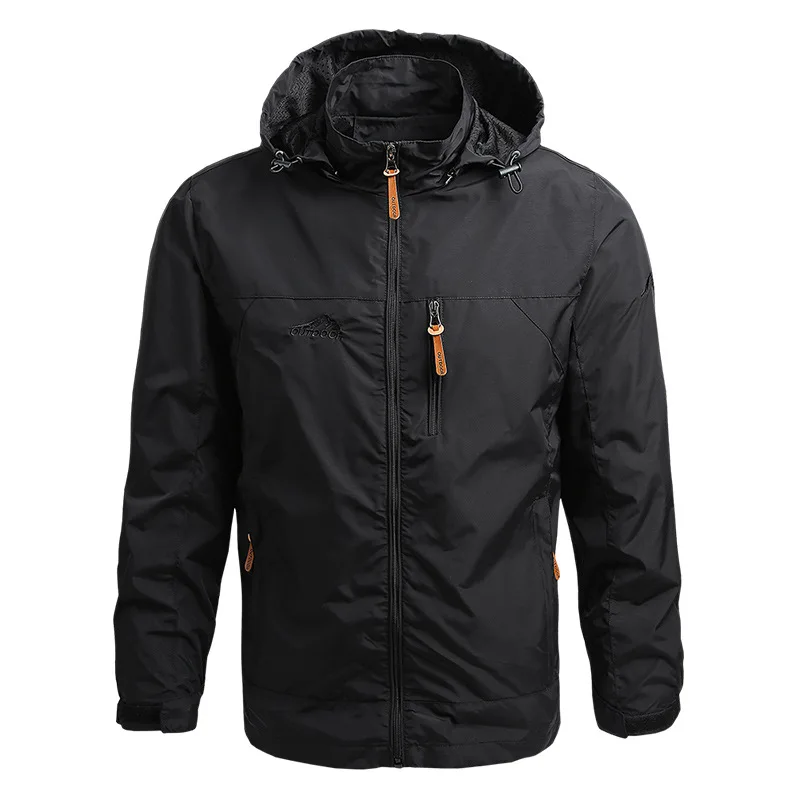 

Men's Climbing Punching Jacket Windbreaker Outdoor Sports Jacket Waterproof Hooded Hiking Camping Climbing Jacket