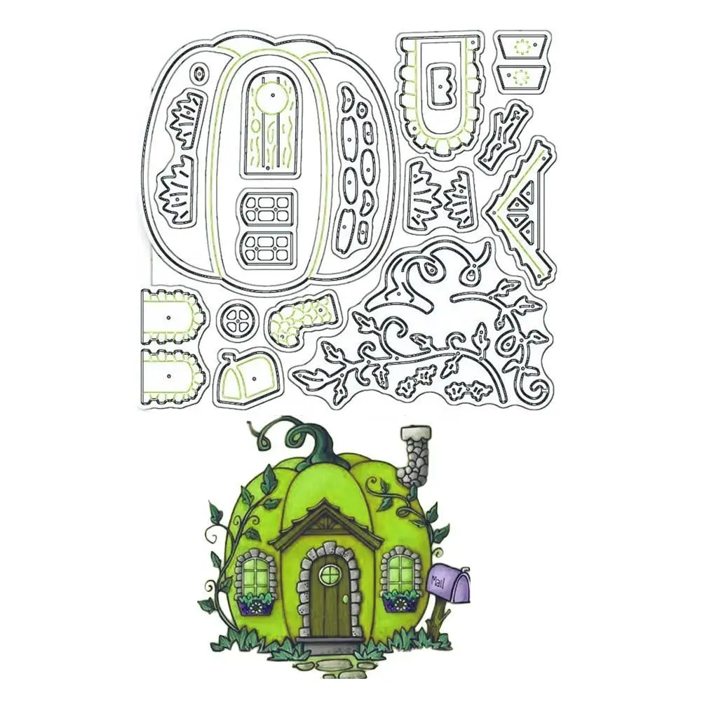

New Vine Pumpkin House metal cutting cut decoration DIY Scrapbook paper craft knife mould punch stencils dies