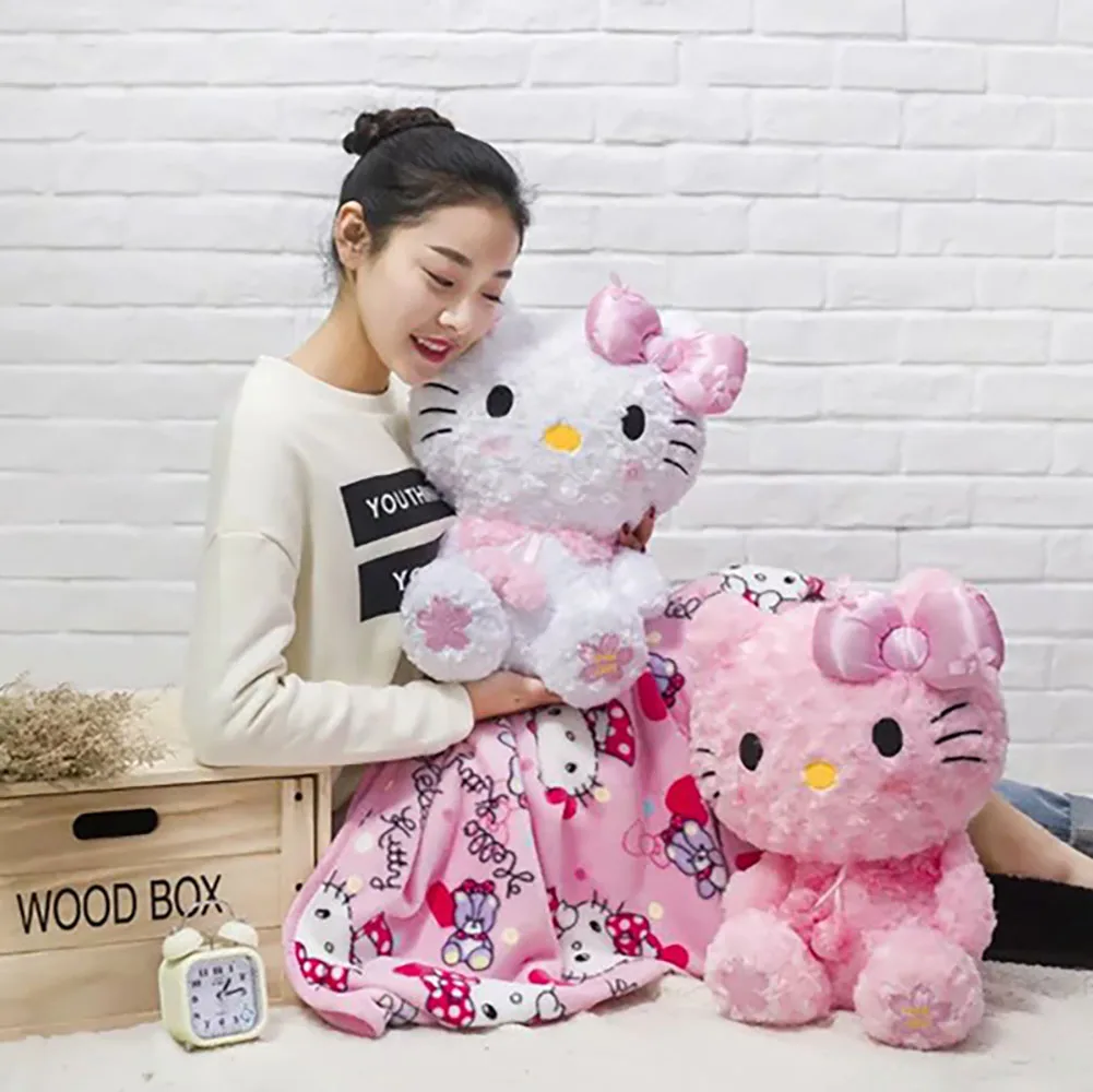 

Sanrio серия Hello Kitty Kuromi Melody Kt Cinnamoroll плюшевая Мягкая кукла мягкие игрушки Рождественский подарок для девочки