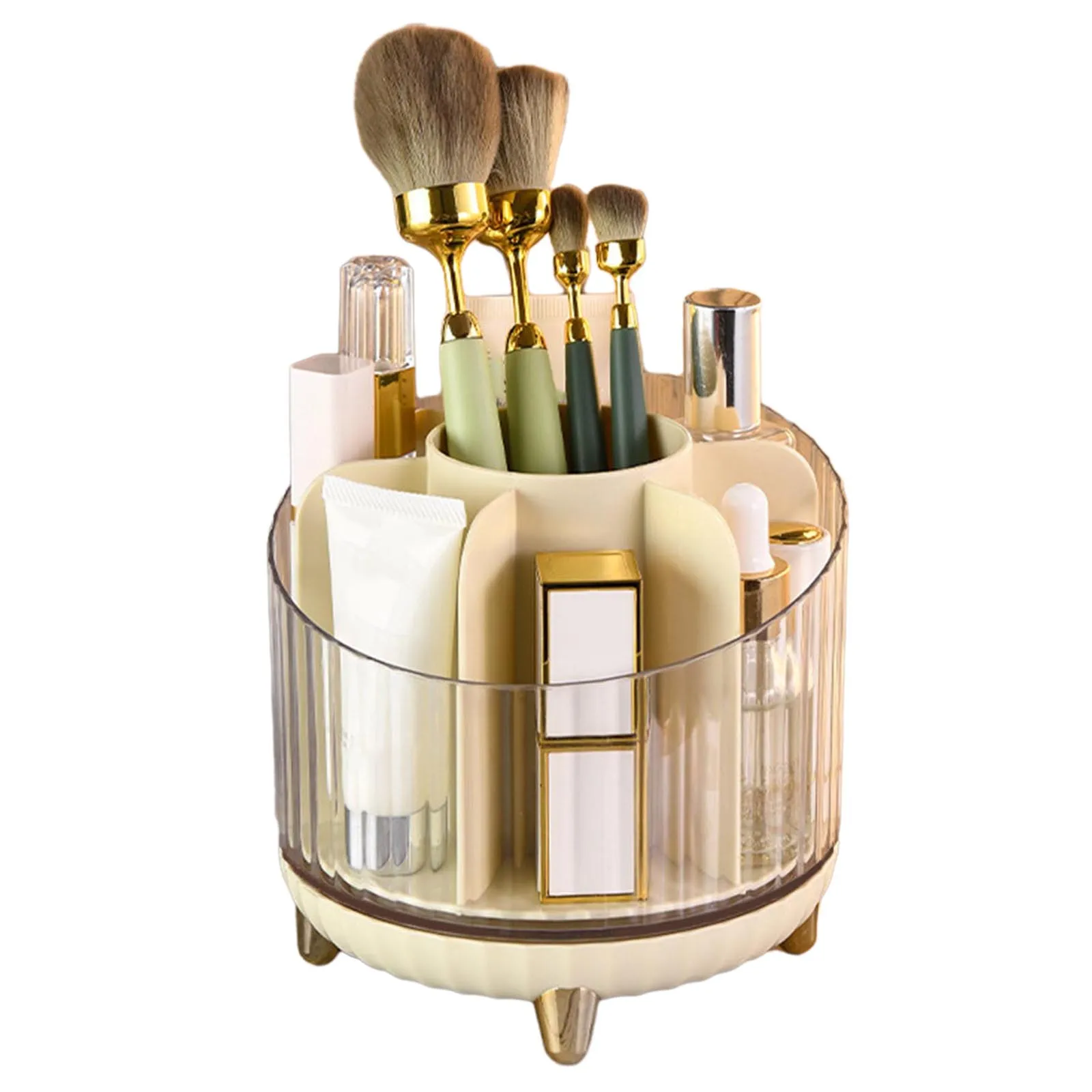 

Вращающийся на 360 градусов держатель для кистей для макияжа портативный Настольный ящик для хранения косметики для макияжа Помада